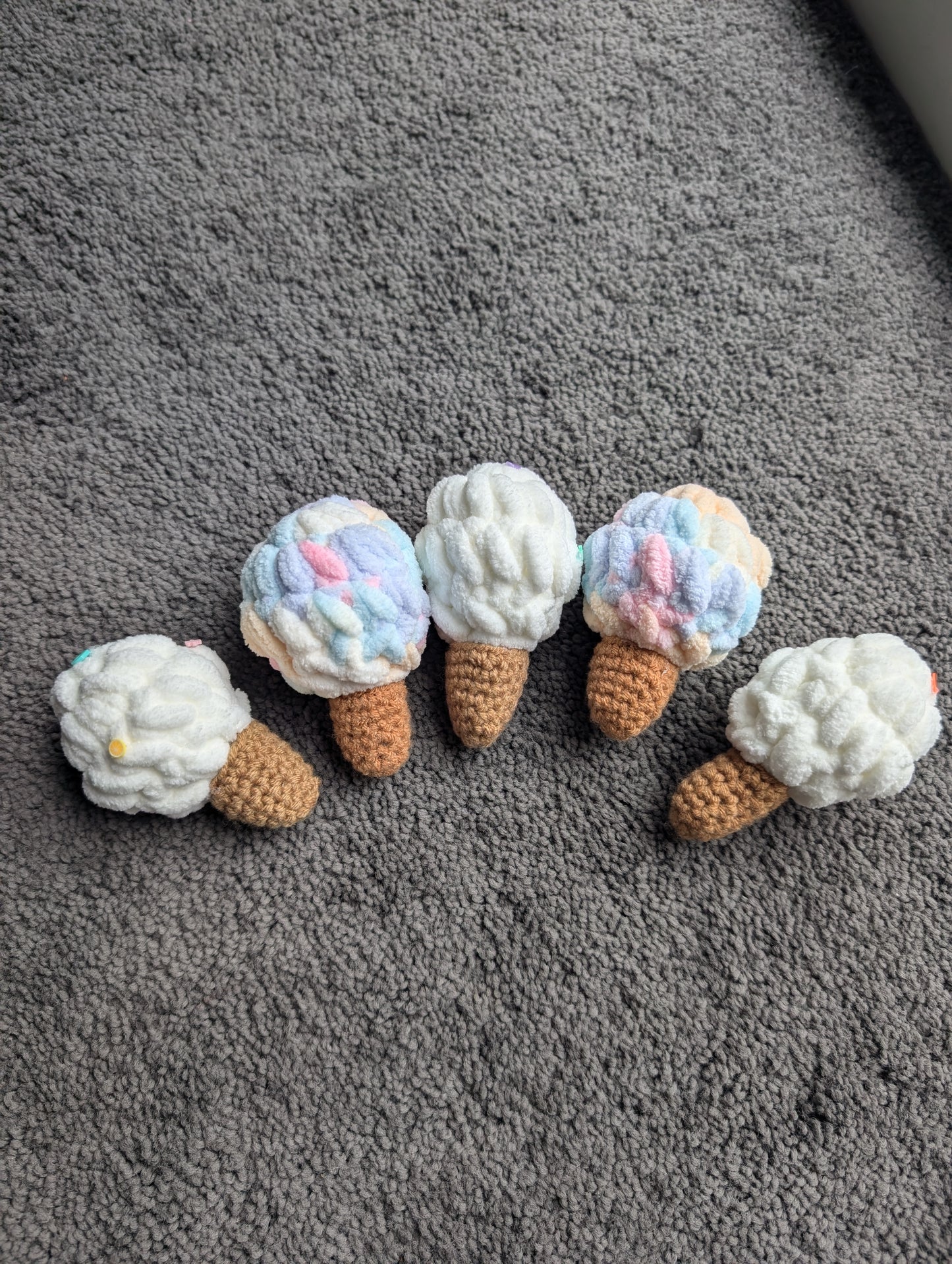 Handcrafted Crochet Ice Creams β Rainbow & Vanilla