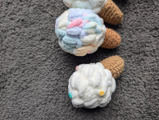 Handcrafted Crochet Ice Creams – Rainbow & Vanilla The Cozy Cube- Play Panels