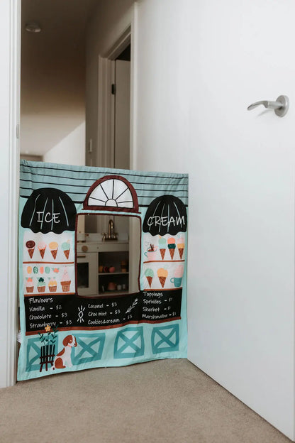 Ice Cream Shop/ Farmers Market Play Panel The Cozy Cube- Play Panels