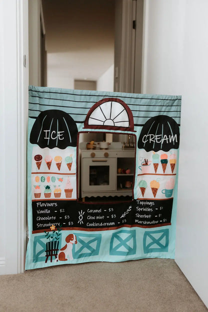 Ice Cream Shop/ Farmers Market Play Panel The Cozy Cube- Play Panels
