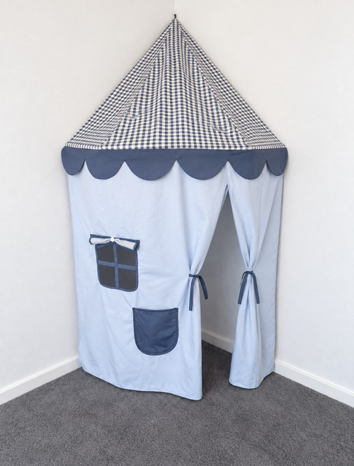 Big Top Blue Reversible Corner Tent | Preorder The Cozy Cube- Play Panels
