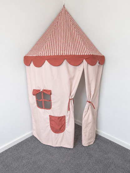 Terracotta Sunset Reversible Corner Tent | Preorder The Cozy Cube- Play Panels