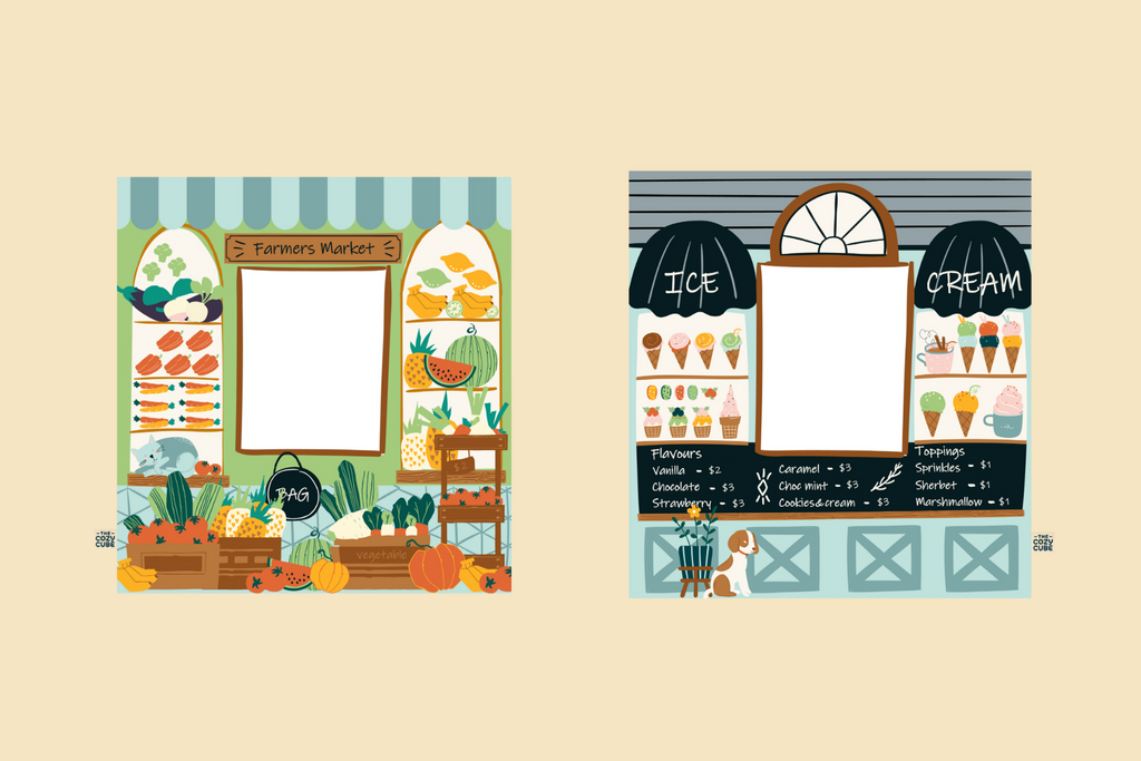 Ice Cream Shop/ Farmers Market Play Panel