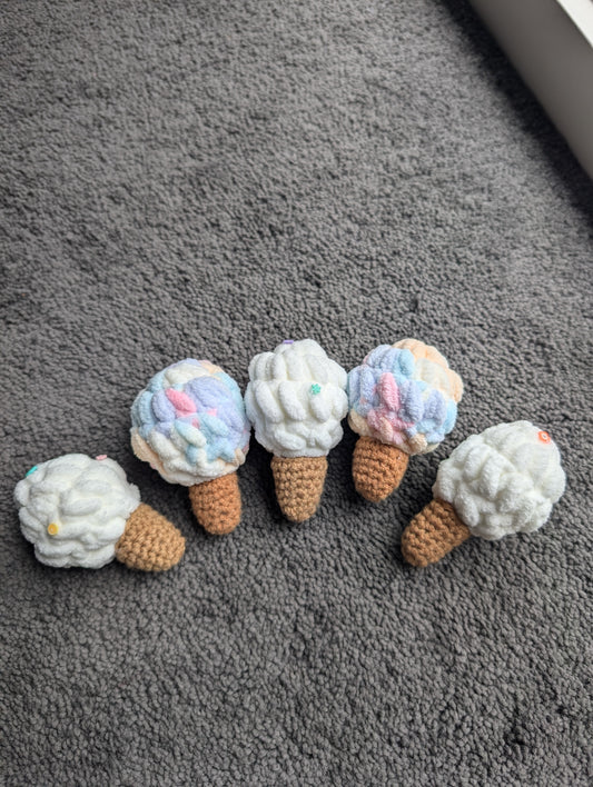 Handcrafted Crochet Ice Creams – Rainbow & Vanilla